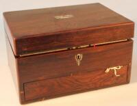 A 19thC rosewood sewing box