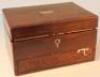 A 19thC rosewood sewing box