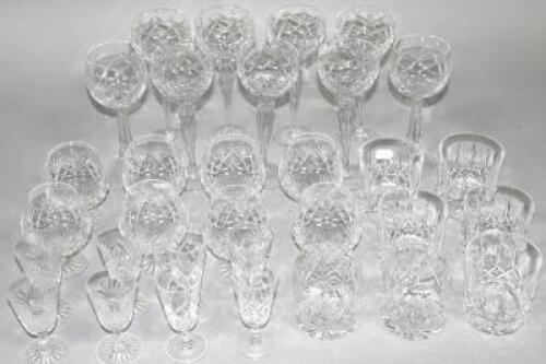 A set of eight crystal brandy balloons possibly Waterford