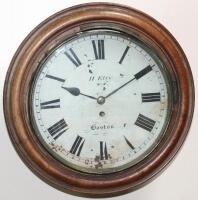 A 19thC single fusee wall clock