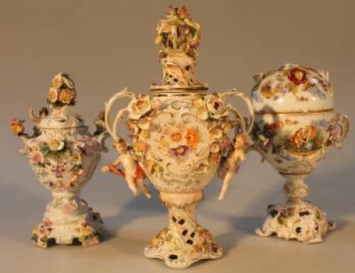 A Meissen porcelain two handled vase