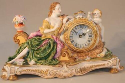 A Dresden clock group centre piece