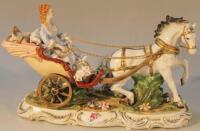 A Dresden porcelain equestrian group