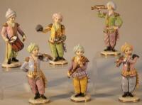 A Sitzendorf porcelain six piece child's band