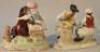 A modern Dresden figure group of a courting couple set aside puppy - 2