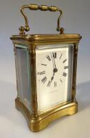 A Mappin & Webb brass cased carriage clock