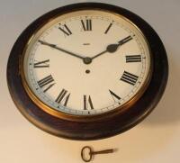 A 19thC and later circular wall clock