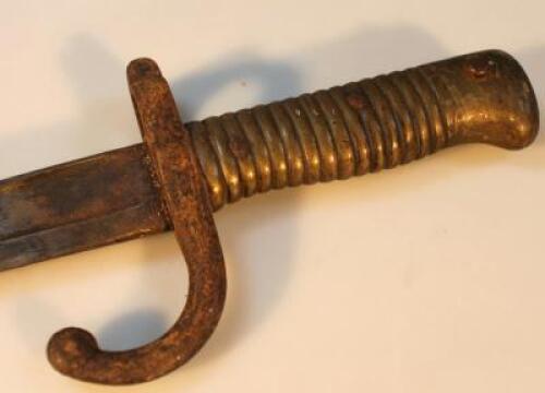 A 19thC bayonet and scabbard