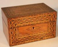 A 19thC Austrian Tunbridge style inlaid jewellery box