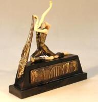 A French Art Deco figure of a lady ballerina