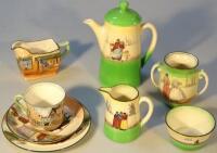 A Royal Doulton Dutch Harlem pattern cylindrical coffee pot