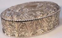 A Victorian silver trinket box