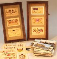 A quantity of early 20thC framed and other postcards