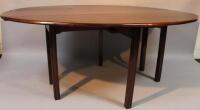 A mahogany D-end dropleaf dining table of large proportion