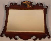 An early 20thC mahogany framed hanging mirror