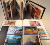 A collection of mainly modern postcards contained in four albums.