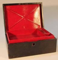 A pressed leather document box