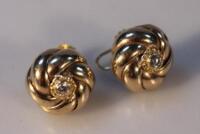 A pair of rope twist ear studs