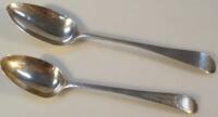 A George IV silver tablespoon and another