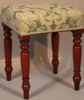 A Victorian mahogany framed stool