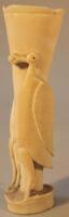 A carved ivory tusk vase