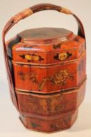 An oriental hardwood casket