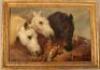 John Frederick Herring Senior (1795-1865). A study of three horses feeding and with two fancy pigeon - 2