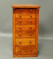 A Victorian oak Wellington chest