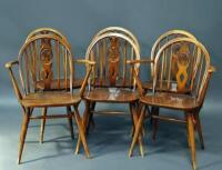 A set of six Ercol dining chairs