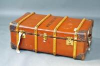 A steamer style trunk