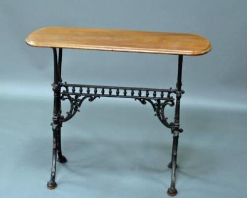 A cast framed table in the Coalbrookdale style.