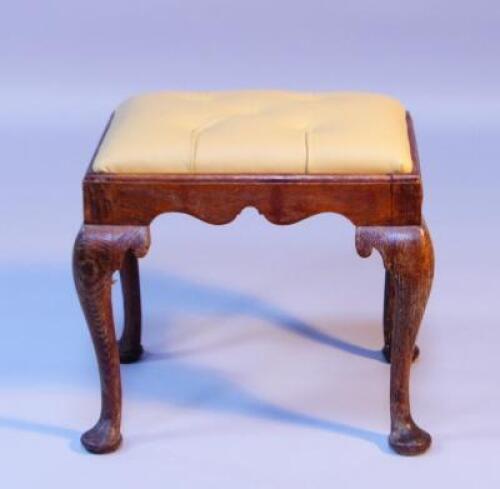 A Victorian upholstered stool