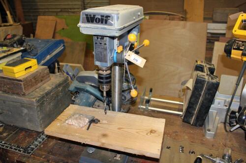 A Wolf 12 speed pillar drill