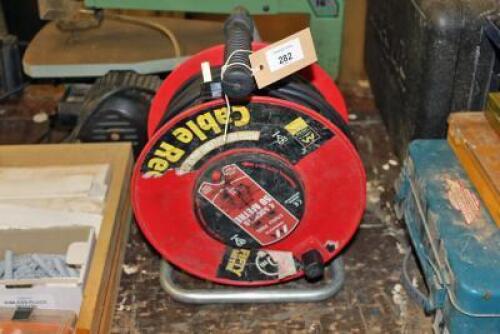 An electric cable reel.