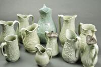 A selection of Victorian ewer shaped jugs (11).