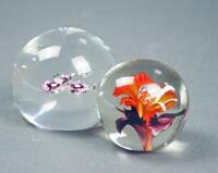 A Limited Edition floral pink Whitefriars of Caithness Scotland paperweight