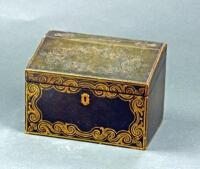 A Victorian tooled leather envelope box