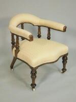 An early Victorian mahogany library chair