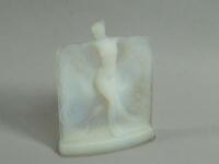 A Lalique style opalescent Art Deco style figure of a naked dancing lady