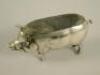 An Edwardian novelty pig shaped pin cushion