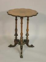 A Victorian walnut occasional table