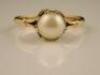 A 9ct gold pearl ring