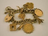 A 9ct gold charm bracelet