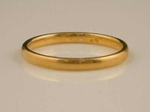 A 22ct gold wedding band