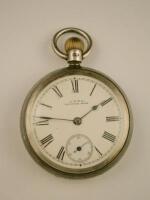 A silver pocket watch