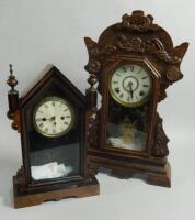 Two mantel clocks