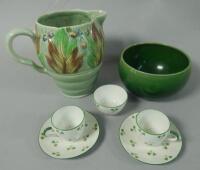 Various items of Art Deco style ceramics