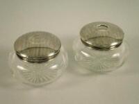 Two George V silver mounted dressing table items