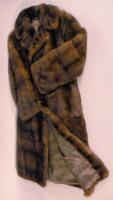 A brown fur coat.