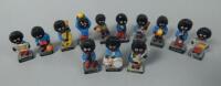 A collection of hand painted Continental Robinsons Golly figures.